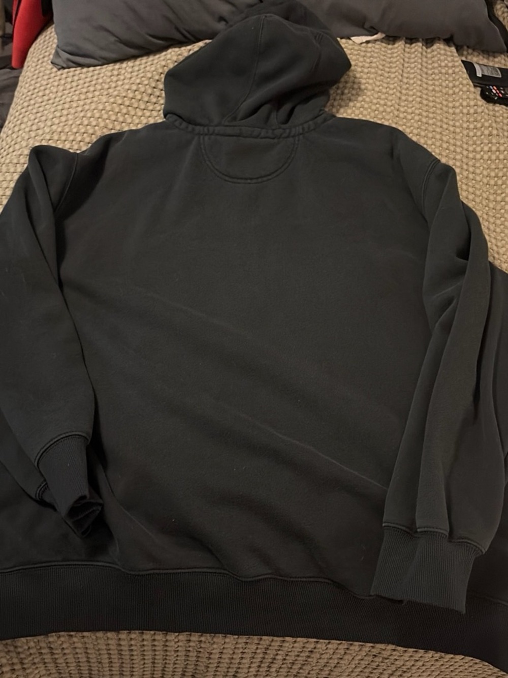 Carhartt Men's Black Half-Zip Hooded Work Sweatshirt - Picture 3 of 4